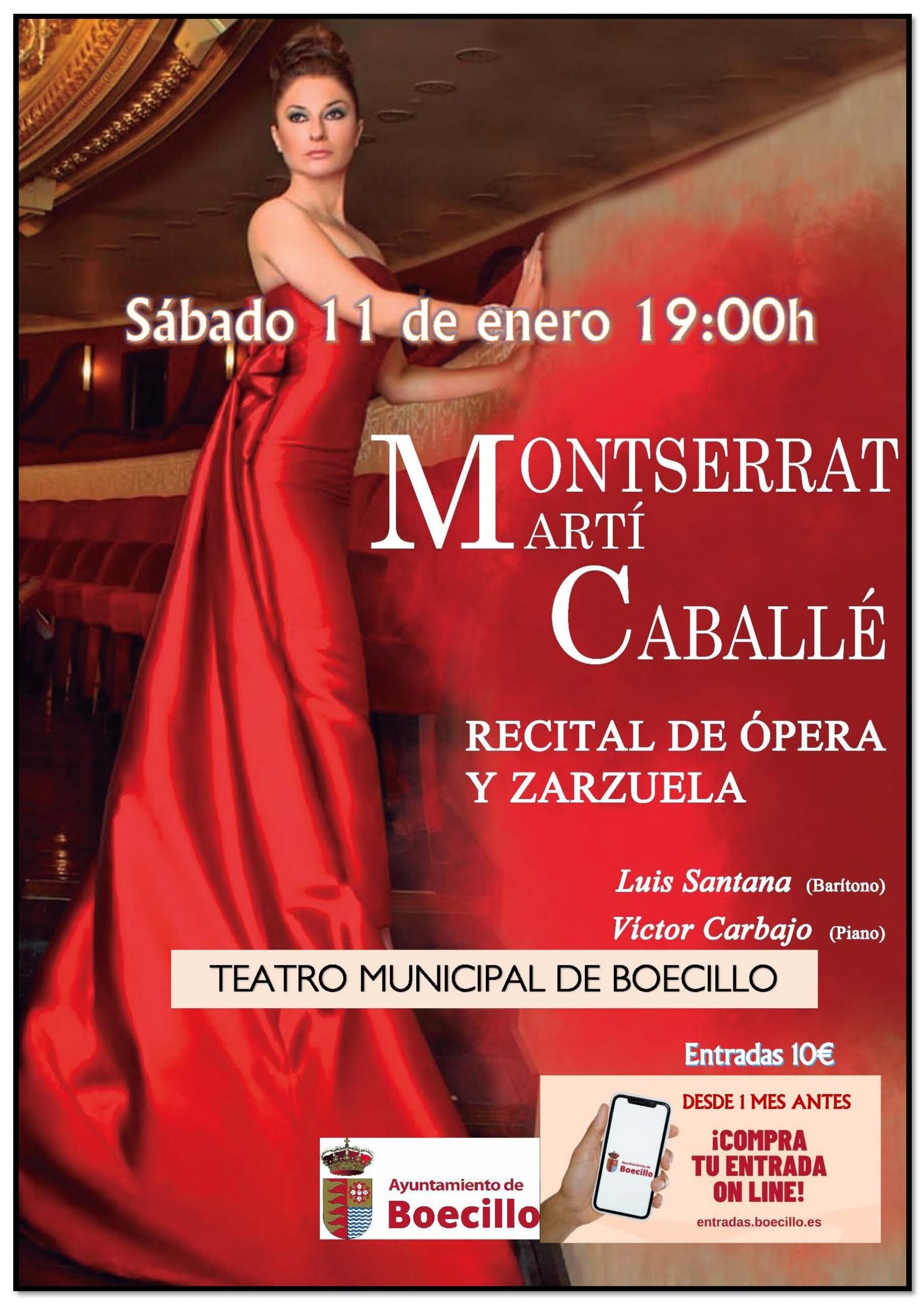 GRAN CONCIERTO LÍRICO MONTSERRAT MARTÍ CABALLÉ, LUIS SANTANA Y VICTOR CARBAJO